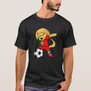 Dab Golden Retriever Portugal Fußball-Fans Trikot  T-Shirt
