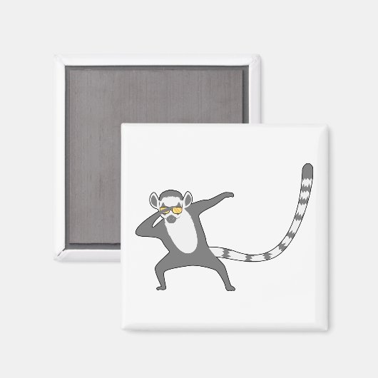 Dab Lemur Magnet (Vorderseite/Rückseite)