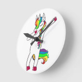 Dab licorne runde wanduhr (Winkel)