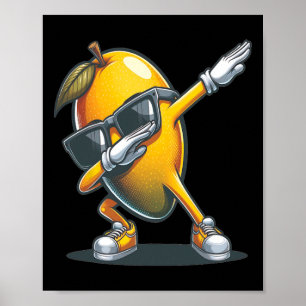 Dab Mango Dancing Dabbing Mango Frucht mit Sungles Poster