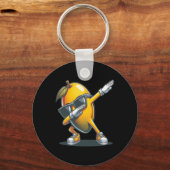Dab Mango Dancing Dabbing Mango Frucht mit Sungles Schlüsselanhänger (Vorderseite)