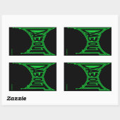 "Dab Out"-Aufkleber, glänzend Rechteckiger Aufkleber (Blatt)