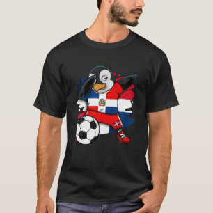 Dab Penguin Dominikanische Republik Fußballfans Je T-Shirt