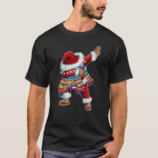 Dab Santa Claus mit mexikanischem Poncho dabbing T-Shirt (Vorderseite)
