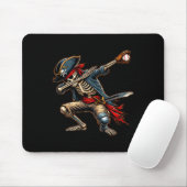 Dab Skeleton Dabbing Skelett Pirate Baseball Mousepad (Mit Mouse)