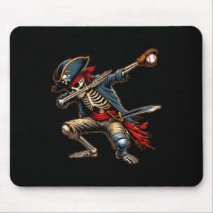 Dab Skeleton Dabbing Skelett Pirate Baseball Mousepad