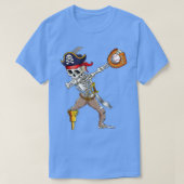 Dab Skeleton Dabbing Skelett Pirate Baseball T-Shirt (Design vorne)
