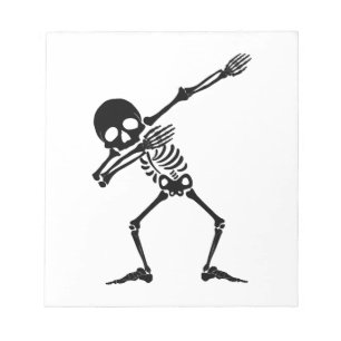Dab-Skelett Dabbing-Skelett - Totenkopf-Männer-Shi Notizblock