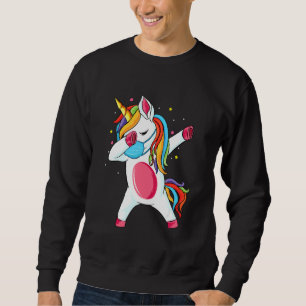 Dab Unicorn Dabbing Einhorn Mundschutz Atmen Sweatshirt