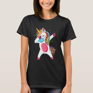 Dab Unicorn Dabbing Einhorn Mundschutz Atmen T-Shirt