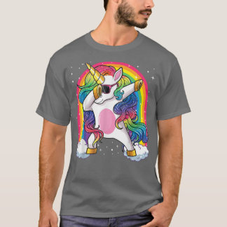 Dab Unicorn Rainbow Boys Kids Men Dabbing Unicorn T-Shirt