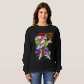 Dab Unicorn Weihnachtskids Girls Women Jewnicorn H Sweatshirt (Vorne ganz)