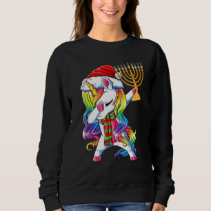 Dab Unicorn Weihnachtskids Girls Women Jewnicorn H Sweatshirt