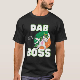 Dab wie ein Boss St. Paddy's Day Unicorn Girls Boy T-Shirt