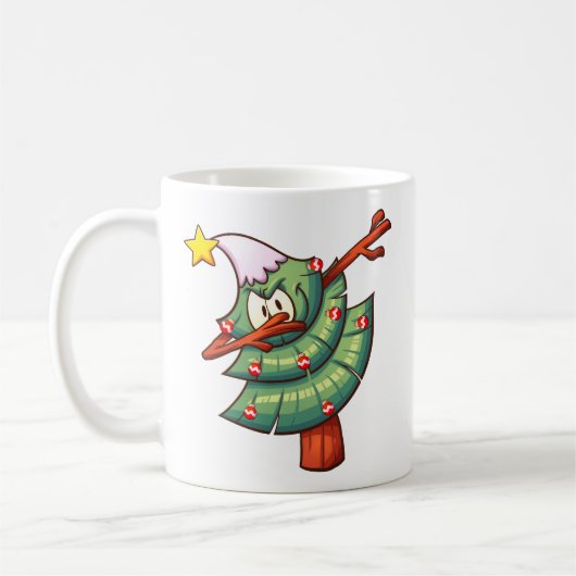 Dabbin’ Weihnachtsbaum-Feiertags-Tasse Kaffeetasse (Links)