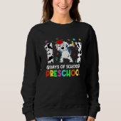 Dabbing 101 Days School Preschool Student Teacher  Sweatshirt (Vorderseite)