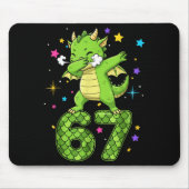 Dabbing 67 Dragon 67 Funny Six Seven Gen Z Slang M Mousepad (Vorne)