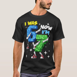 Dabbing 67 Kariert Ich war 6 Jetzt bin ich 7 Lusti T-Shirt