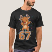 Dabbing 67 Reindeer 67 Funny Six Seven Meme Gen Z  T-Shirt (Vorderseite)