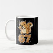 Dabbing 67 Squirrel 67 Funny Six Seven Gen Z Slang Kaffeetasse (Links)