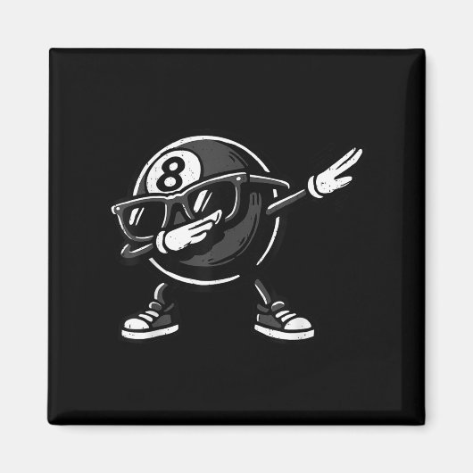 Dabbing 8 Ball Billiard Funny Ol Player Dab Dab Ta Magnet (Vorne)
