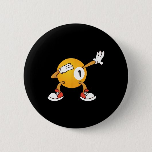 Dabbing 8 Ball Billiards Pool Player Snooker Button (Vorderseite)