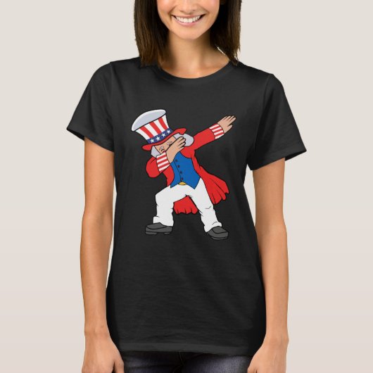 Dabbing Abraham Abe Lincoln Patriotic 4th Of July  T-Shirt (Vorderseite)