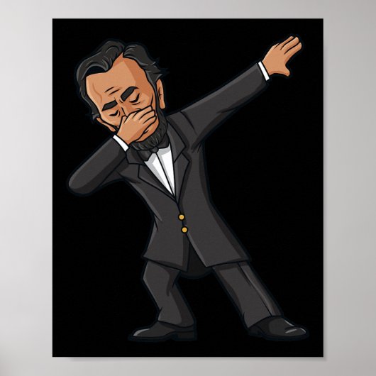Dabbing Abraham Lincoln 4. Juli Abe Dab Boys G Poster (Vorne)