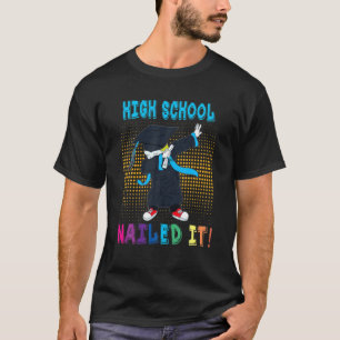 Dabbing Abschluss Boy High School nagelte es lusti T-Shirt