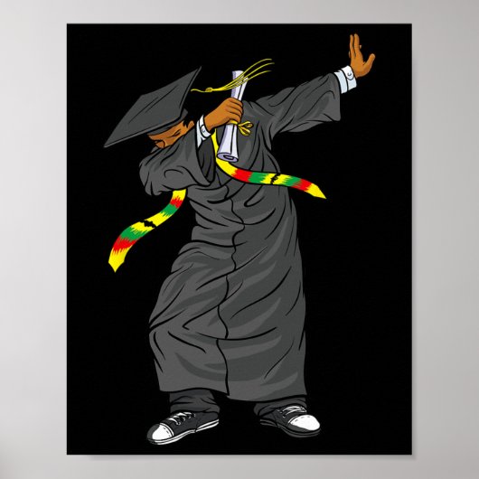 Dabbing Abschluss Class of 2024 Black History Mon Poster (Vorne)