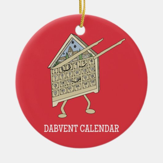 Dabbing Adventskalender Funny Christlich Religious Keramik Ornament (Vorne)