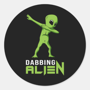 Dabbing Alien Area 51 Ufo Space Außerirdischen Fun Runder Aufkleber