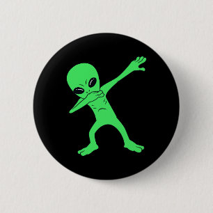 Dabbing Alien Halloween Fun Dab Boys Kids Button