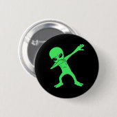 Dabbing Alien Halloween Fun Dab Boys Kids Button (Vorne & Hinten)