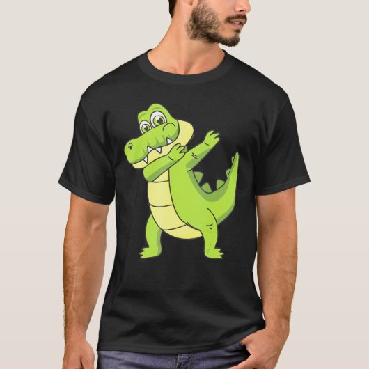 Dabbing Alligator Graphic T-Shirt (Vorderseite)