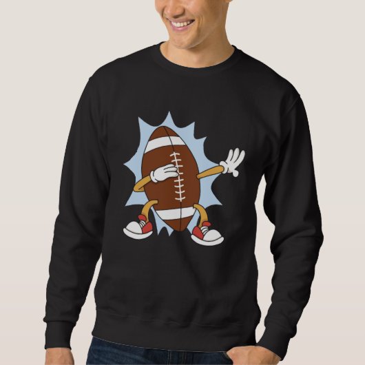 Dabbing American football team sport quarterback p Sweatshirt (Vorderseite)