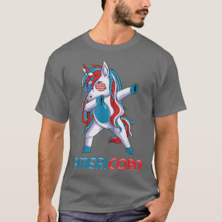 Dabbing Americorn Unicorn 4. Juli Mericorn Mer T-Shirt