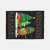 Dabbing Ananas Liebhaber Weihnachtsmannmütze Ugge Fleecedecke (Vorderseite (Horizontal))