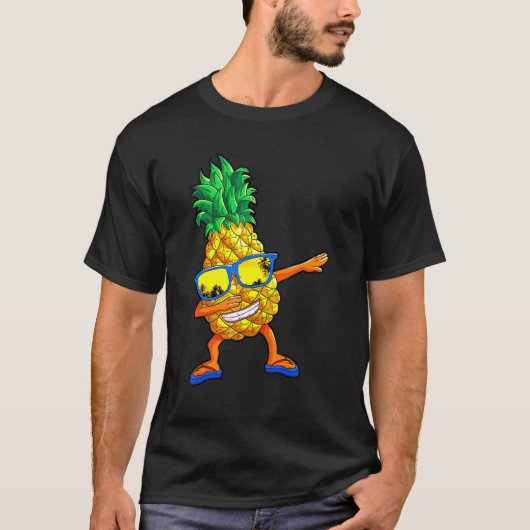 Dabbing Ananas Männer Kid Beach Urlaub Sommer H T-Shirt (Vorderseite)