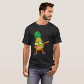 Dabbing Ananas Männer Kid Beach Urlaub Sommer H T-Shirt (Vorne ganz)