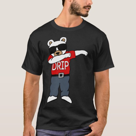 Dabbing Angesagt Bären Tropfen T-Shirt (Vorderseite)