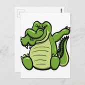 Dabbing Animals Alligator Postkarte (Vorne/Hinten)