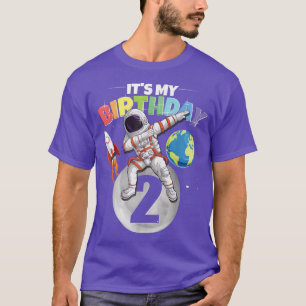 Dabbing Astronaut 2nd Birthday Boy Girl 2 Jahre 20 T-Shirt