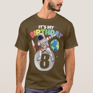 Dabbing Astronaut 8. Geburtstag Junge Mädchen 8 Ja T-Shirt