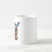 Dabbing Astronaut Cowboy mit Orange Pumpkins Kaffeetasse (Mittel)