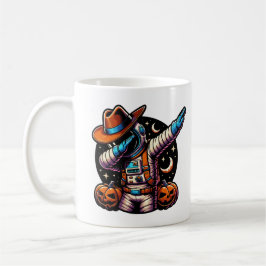 Dabbing Astronaut Cowboy mit Orange Pumpkins Kaffeetasse