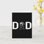 Dabbing Astronaut Daddy Vater Weltraumfett Karte (Gelbe Blume)