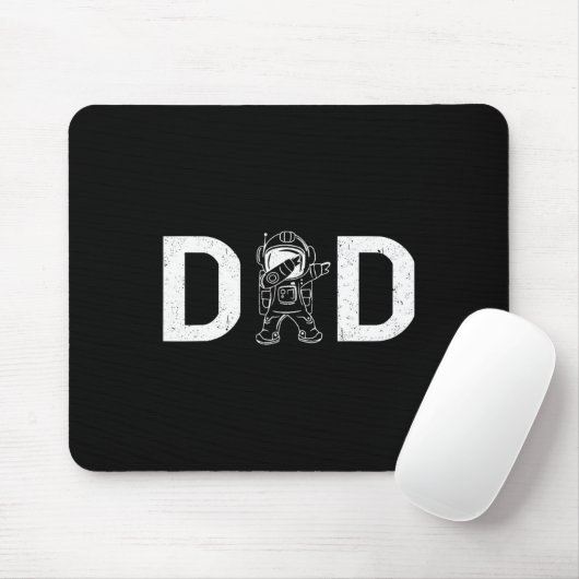 Dabbing Astronaut Daddy Vater Weltraumfett Mousepad (Mit Mouse)