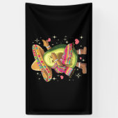 Dabbing Avocado Cinco De Mayo Funny Mexican Poncho Banner (Vertikal)