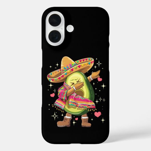 Dabbing Avocado Cinco De Mayo Funny Mexican Poncho Case-Mate iPhone Hülle (Rückseite)